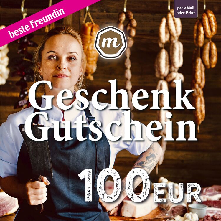 Einkaufsgutschein "beste Freundin" im Wert von 100 Euro