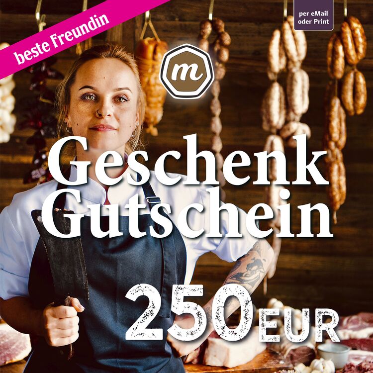 Einkaufsgutschein "beste Freundin" im Wert von 250 Euro