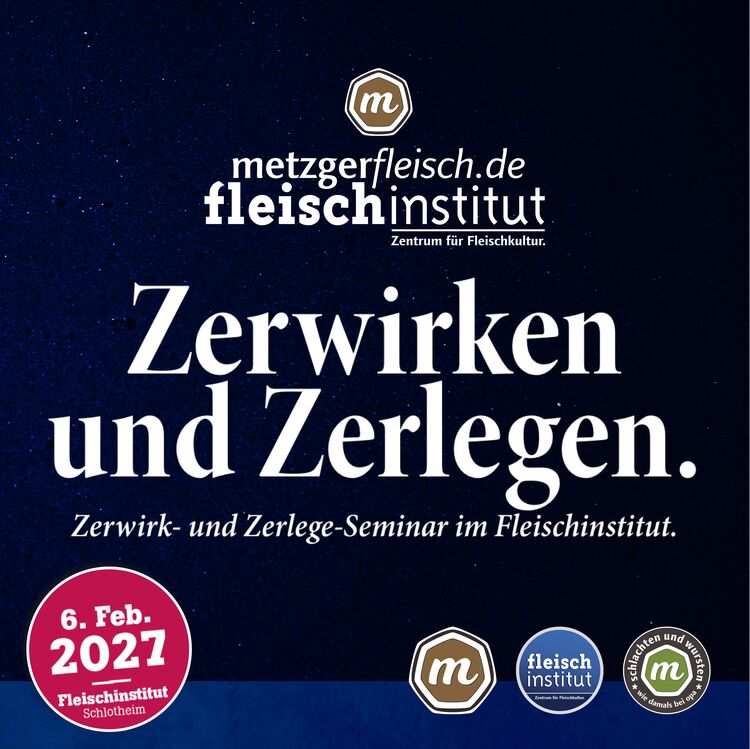 Zerwirken und Zerlegen | Zerlege- und Zerwirk-Seminar im Fleischinstitut.