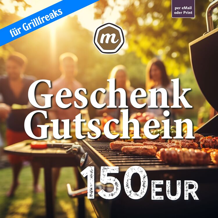 Einkaufsgutschein "Grillfreaks" im Wert von 150 Euro