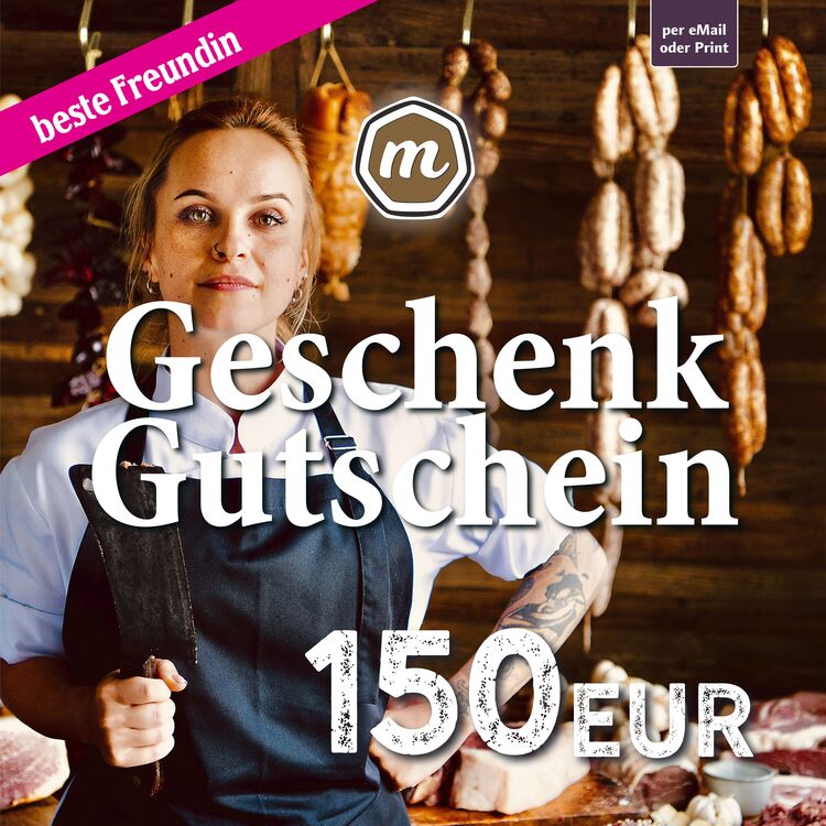 Einkaufsgutschein "beste Freundin" im Wert von 150 Euro